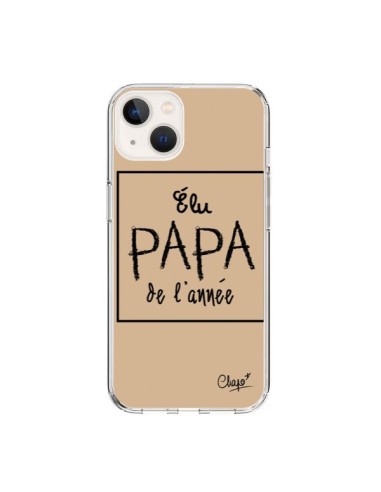 Coque iPhone 15 Elu Papa de l'Année Beige - Chapo