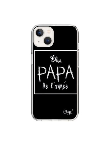 Coque iPhone 15 Elu Papa de l'Année Noir - Chapo