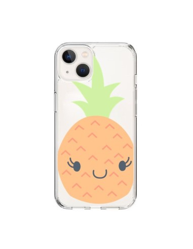 Coque iPhone 15 Ananas Pineapple Fruit Transparente - Claudia Ramos
