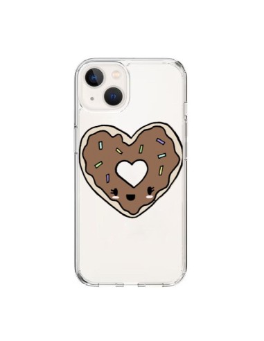 Cover iPhone 15 Ciambella Cuore Chocolat Trasparente - Claudia Ramos