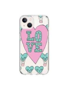 iPhone 15 Case Love Clouds hot-air Balloon Clear -...