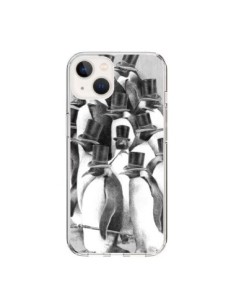 Coque iPhone 15 Pingouins Gentlemen - Eric Fan