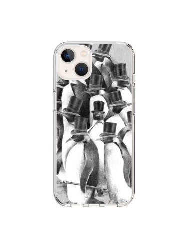 Coque iPhone 15 Pingouins Gentlemen - Eric Fan