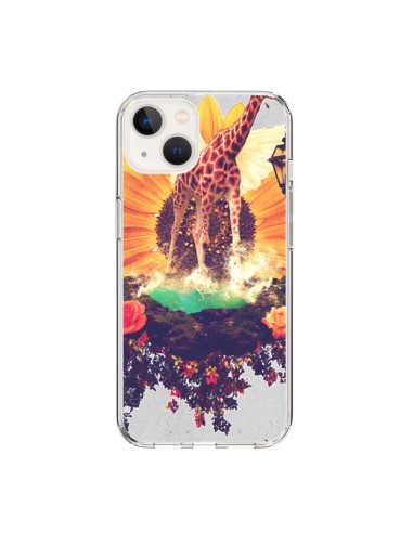 iPhone 15 Case Giraffe Flowers - Eleaxart