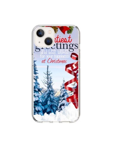 Coque iPhone 15 Voeux Joyeux Noël - Eleaxart