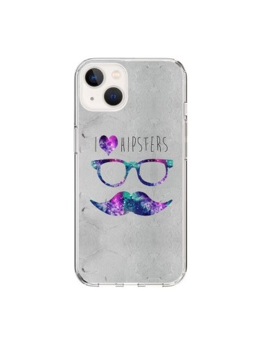 Coque iPhone 15 I Love Hipsters - Eleaxart