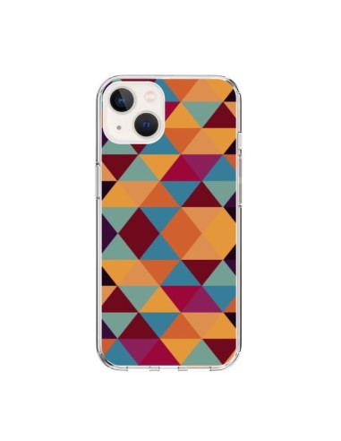 iPhone 15 Case Aztec Triangle Orange - Eleaxart