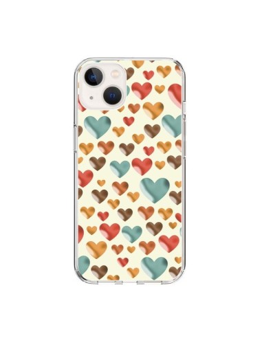 Cover iPhone 15 Coeurs Color_s - Eleaxart