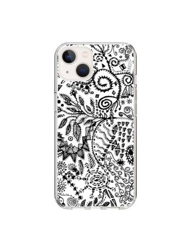 iPhone 15 Case Aztec Black and White - Eleaxart