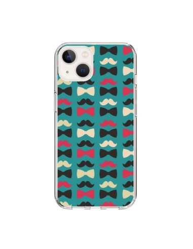 iPhone 15 Case Hipster Moustache Bow Tie - Eleaxart