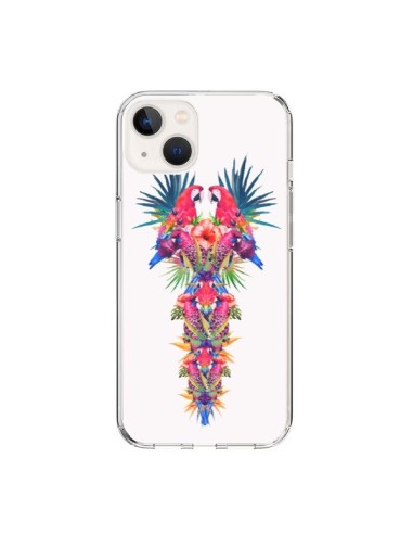 Coque iPhone 15 Parrot Kingdom Royaume Perroquet - Eleaxart