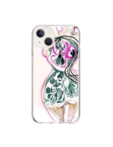 Coque iPhone 15 Femme en fleurs - Elisaveta Stoilova