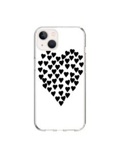 iPhone 15 Case Heart in hearts Black - Project M