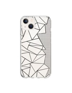 Cover iPhone 15 Linee Griglia Side Grid Astratto Nero...