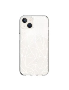 Cover iPhone 15 Linee Griglia Grid Astratto Bianco...