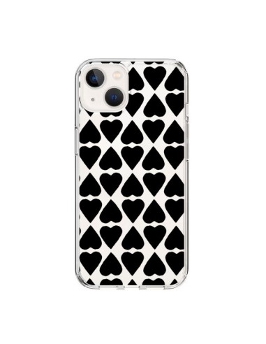 Cover iPhone 15 Cuore Nero Trasparente - Project M