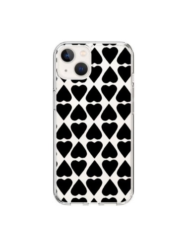 iPhone 15 Case Heart Black Clear - Project M