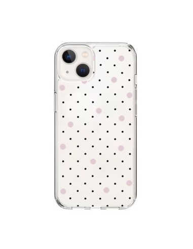 Coque iPhone 15 Point Rose Pin Point Transparente - Project M