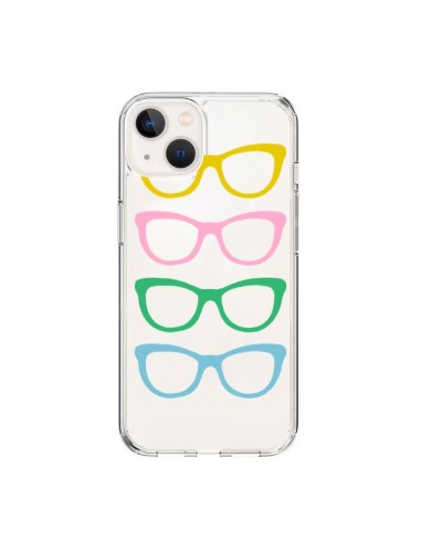 Cover iPhone 15 Occhiali da Sole Colorati Trasparente - Project M