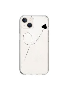 Cover iPhone 15 Travel to your Heart Nero Viaggio Cuore...