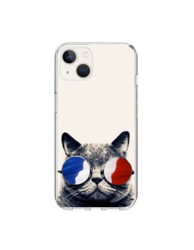 Coque iPhone 15 Chat à lunettes françaises - Gusto NYC