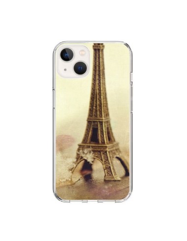 Coque iPhone 15 Tour Eiffel Vintage - Irene Sneddon