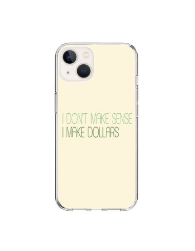 Coque iPhone 15 I don't make sense, I make Dollars, beige - Shop Gasoline