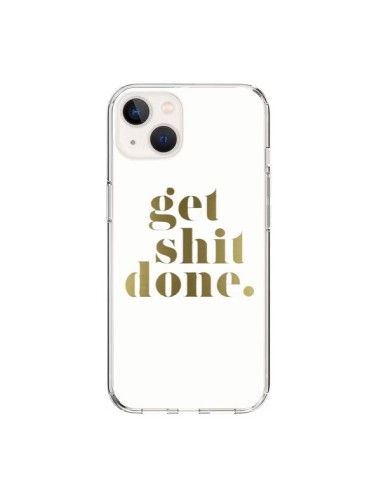 Coque iPhone 15 Get Shit Done Doré - Shop Gasoline