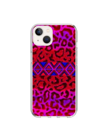 Cover iPhone 15 Tribal Leopardo Rosso - Ebi Emporium