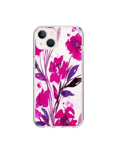 Coque iPhone 15 Roses Fleur Flower Transparente - Ebi Emporium