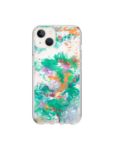 Cover iPhone 15 Sirena Fiori Trasparente - Ebi Emporium