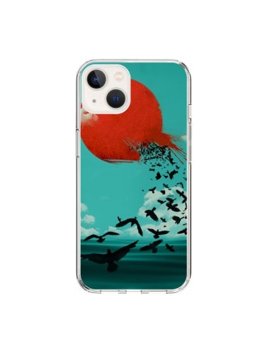 Coque iPhone 15 Soleil Oiseaux Mer - Jay Fleck