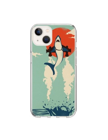 Coque iPhone 15 Requin Avion Volant - Jay Fleck