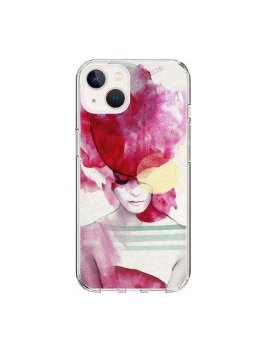 Coque iPhone 15 Bright Pink Portrait Femme - Jenny Liz Rome