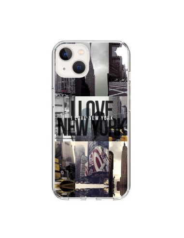 Coque iPhone 15 I love New Yorck City noir - Javier Martinez