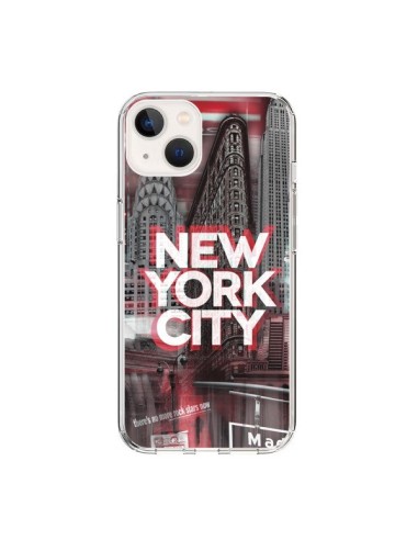Coque iPhone 15 New York City Rouge - Javier Martinez