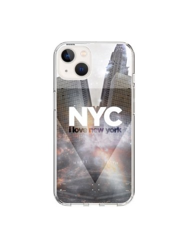 Coque iPhone 15 I Love New York City Gris - Javier Martinez
