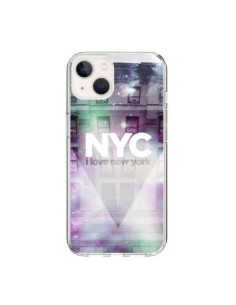 Coque iPhone 15 I Love New York City Violet Vert - Javier...