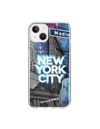 iPhone 15 Case New York City Skyscrapers Blue - Javier Martinez