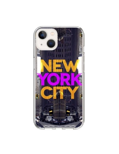 Coque iPhone 15 New York City Orange Violet - Javier Martinez