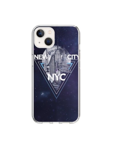 Coque iPhone 15 New York City Triangle Bleu - Javier Martinez