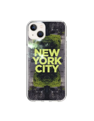 Coque iPhone 15 New York City Vert - Javier Martinez