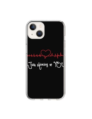 Coque iPhone 15 Just Thinking of You Coeur Love Amour - Julien Martinez