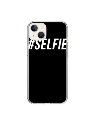 Coque iPhone 15 Hashtag Selfie Blanc Vertical - Jonathan Perez