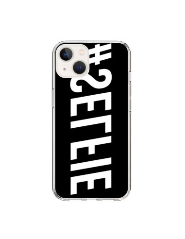 Coque iPhone 15 Hashtag Selfie Blanc Inversé Horizontal - Jonathan Perez