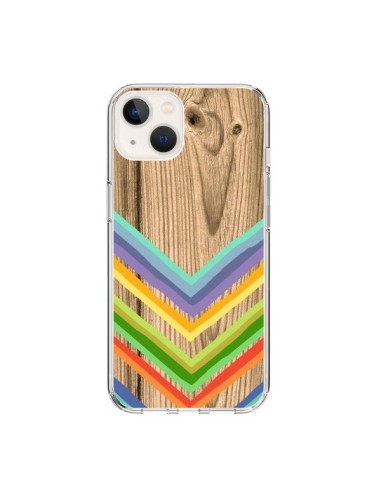 Coque iPhone 15 Tribal Azteque Bois Wood - Jonathan Perez