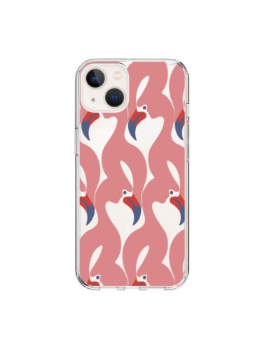 Coque iPhone 15 Flamant Rose Flamingo Transparente - Dricia Do