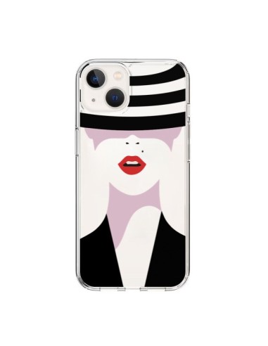 Coque iPhone 15 Femme Chapeau Hat Lady Transparente - Dricia Do