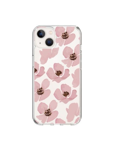 iPhone 15 Case Flowers Pink Clear - Dricia Do