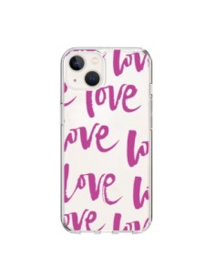 Coque iPhone 15 Love Love Love Amour Transparente -...